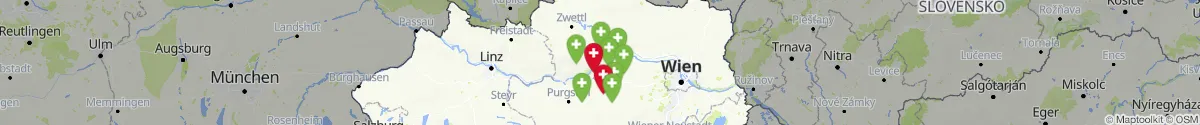 Kartenansicht für Apotheken-Notdienste in der Nähe von Dunkelsteinerwald (Melk, Niederösterreich)